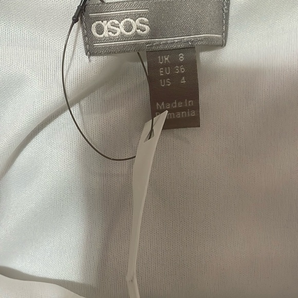 ASOS Elegant Black and White Floral One-Shoulder Dress - Picture 3 of 16